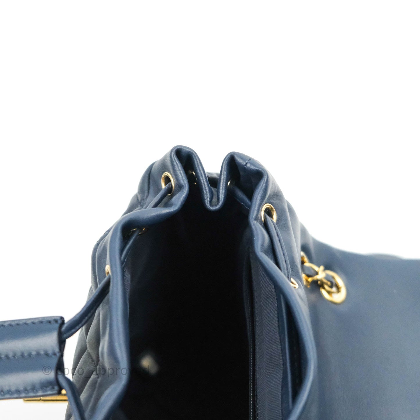 Chanel Small Quilted Urban Spirit Backpack Navy Gold Hardware