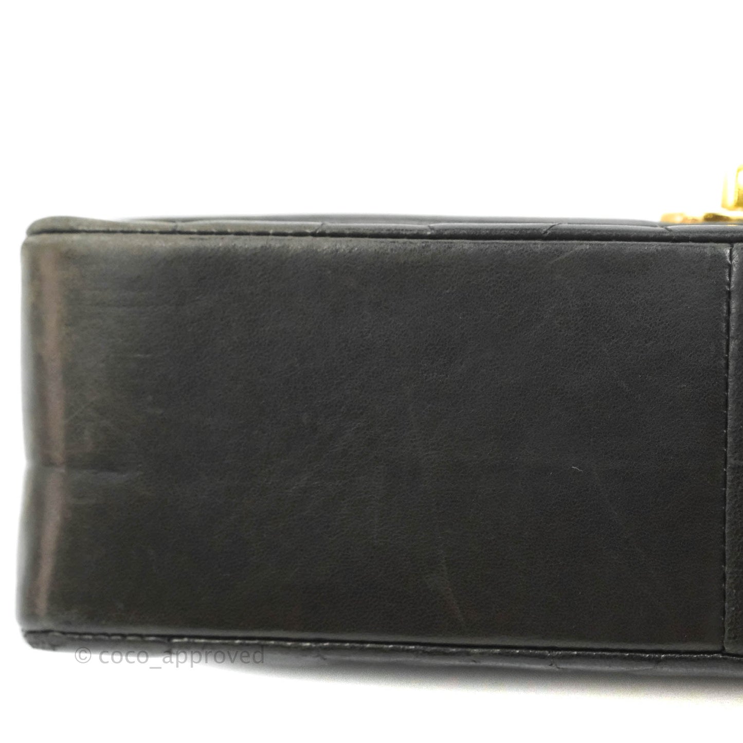 Chanel Vintage Quilted Medium Classic Diana Flap Bag Black Lambskin 24K Gold Harwdare
