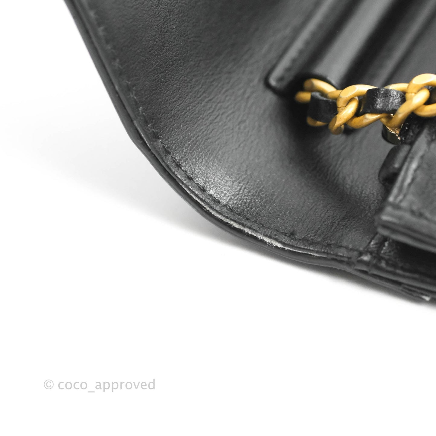Chanel Filigree Wallet on Chain WOC Black Caviar Gold Hardware