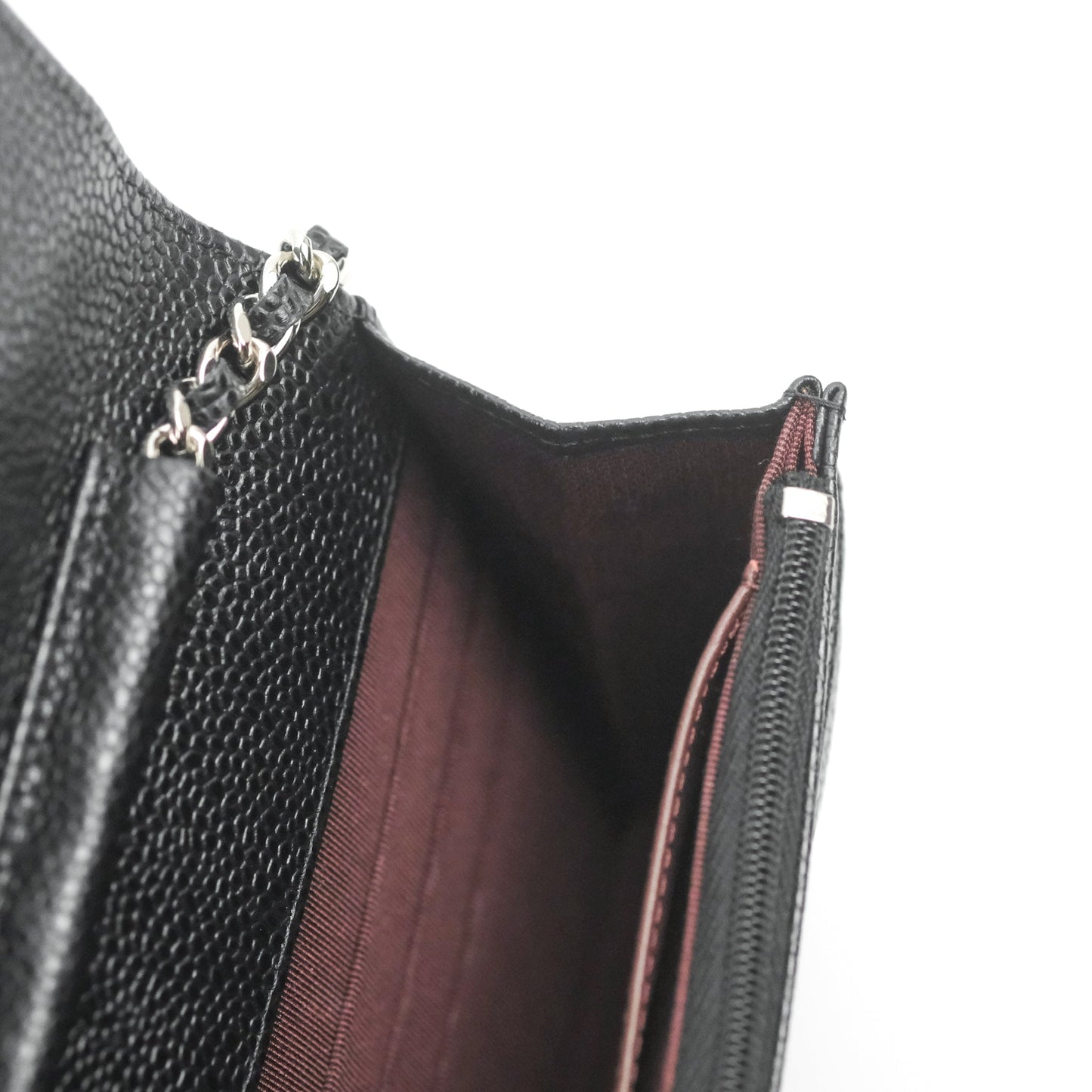 Chanel Quilted Classic WOC Black Caviar Silver Hardware