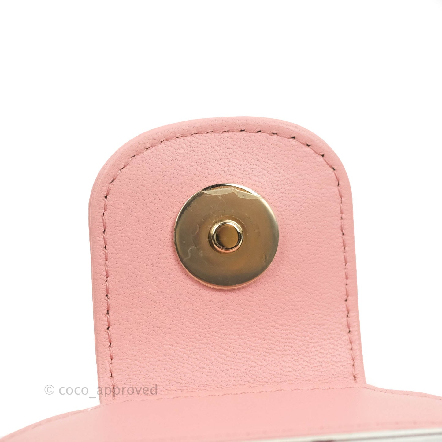 Chanel Quilted Small Resin Elegant Chain Vanity Case Lambskin Pink Gold Hardware