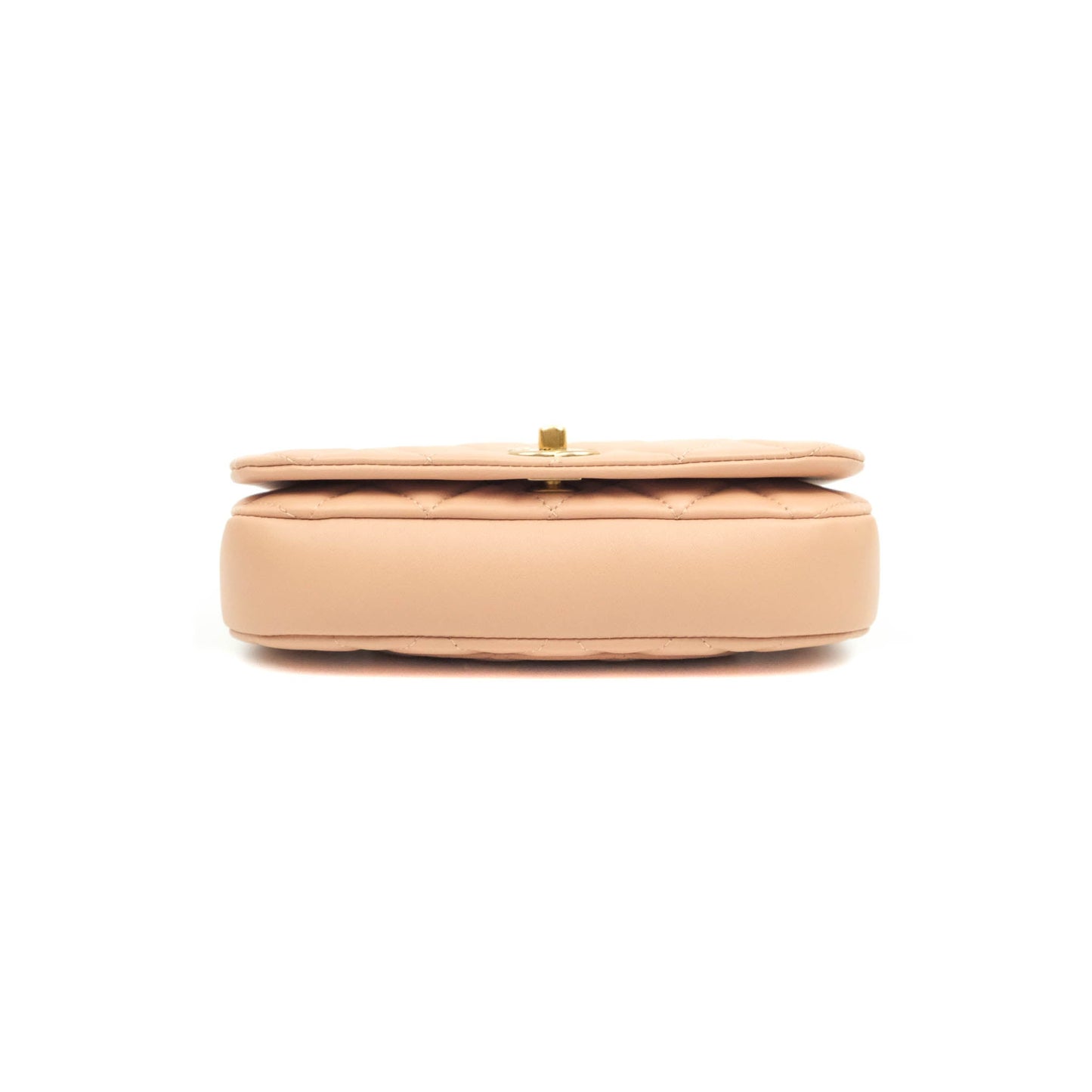 Chanel Clutch with Chain Beige Pink Calfskin Aged Gold Hardware