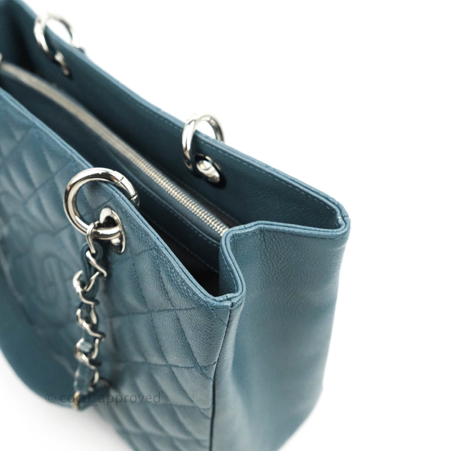 Chanel GST Blue Caviar Silver Hardware