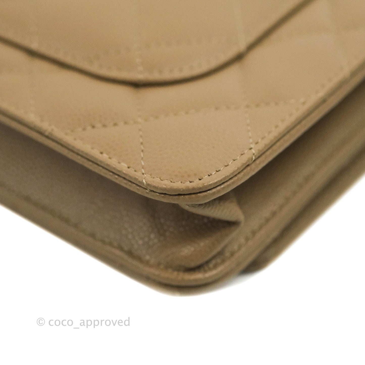Chanel Quilted Classic WOC Dark Beige Caviar Gold Hardware
