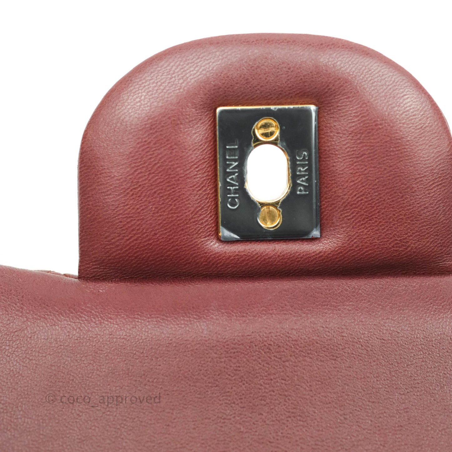 Chanel Jumbo Double Flap Burgundy Lambskin Gold Hardware