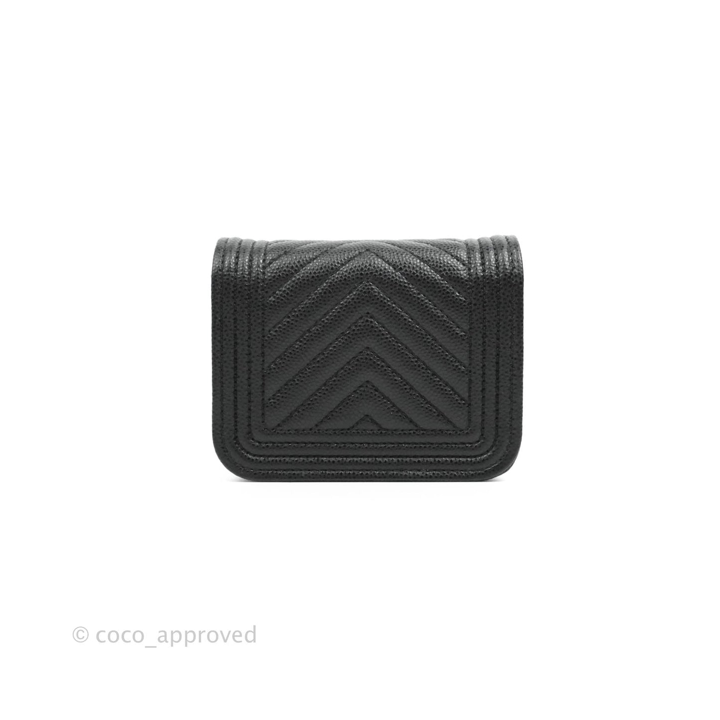 Chanel Quilted Belt Boy Bag Black Caviar Chevron Flap Waist
