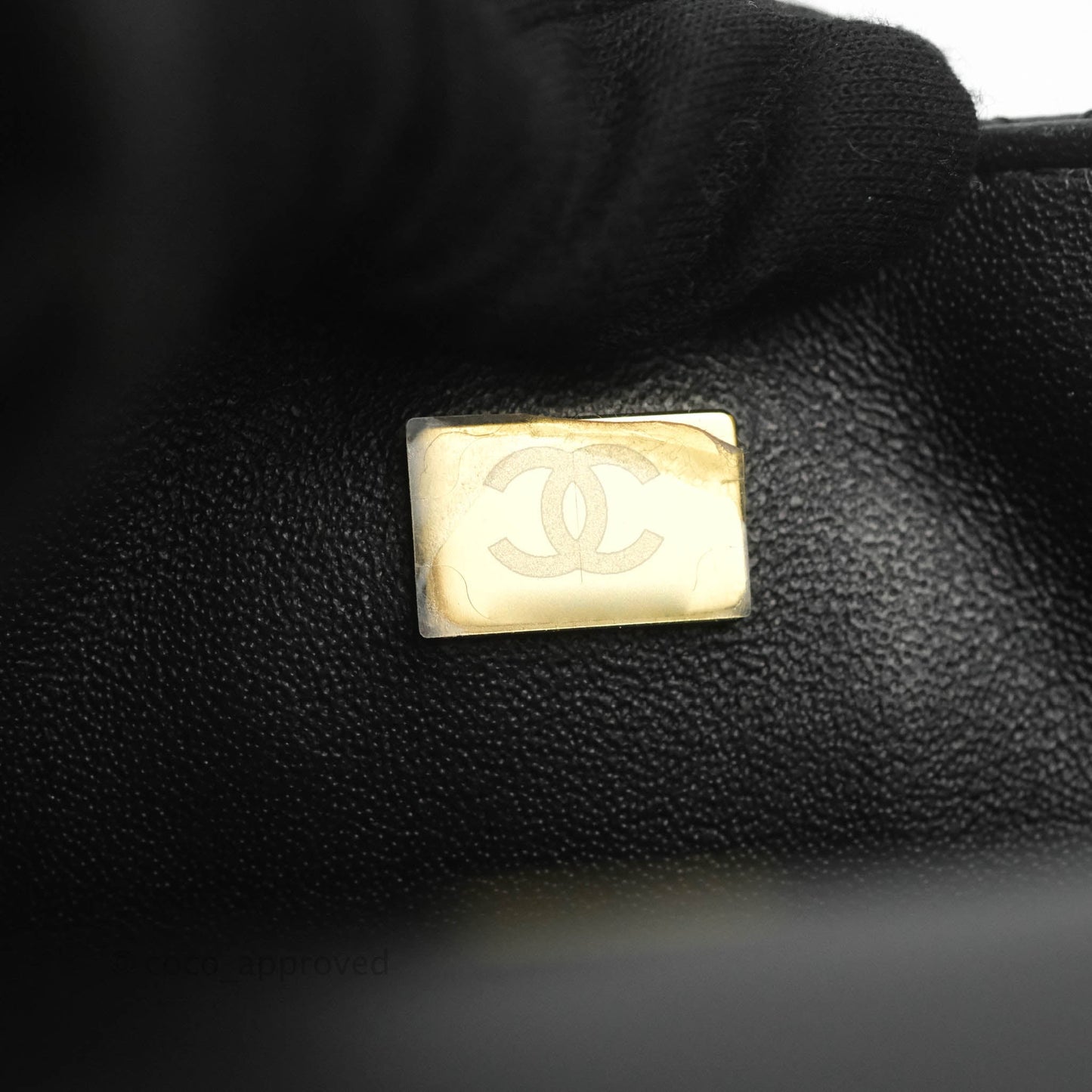 Chanel Mini Square Black Lambskin Gold Hardware