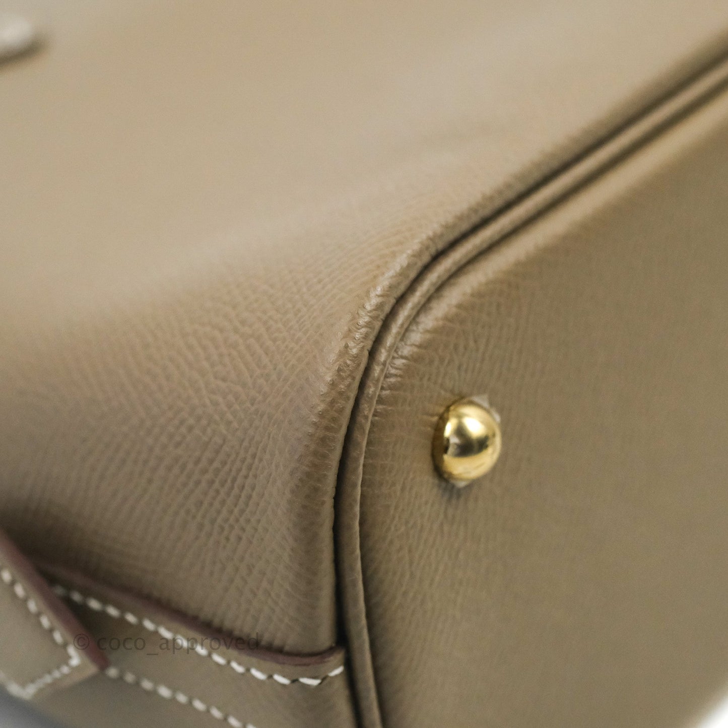 Hermès Bolide 1923 25 Etoupe Epsom Gold Hardware