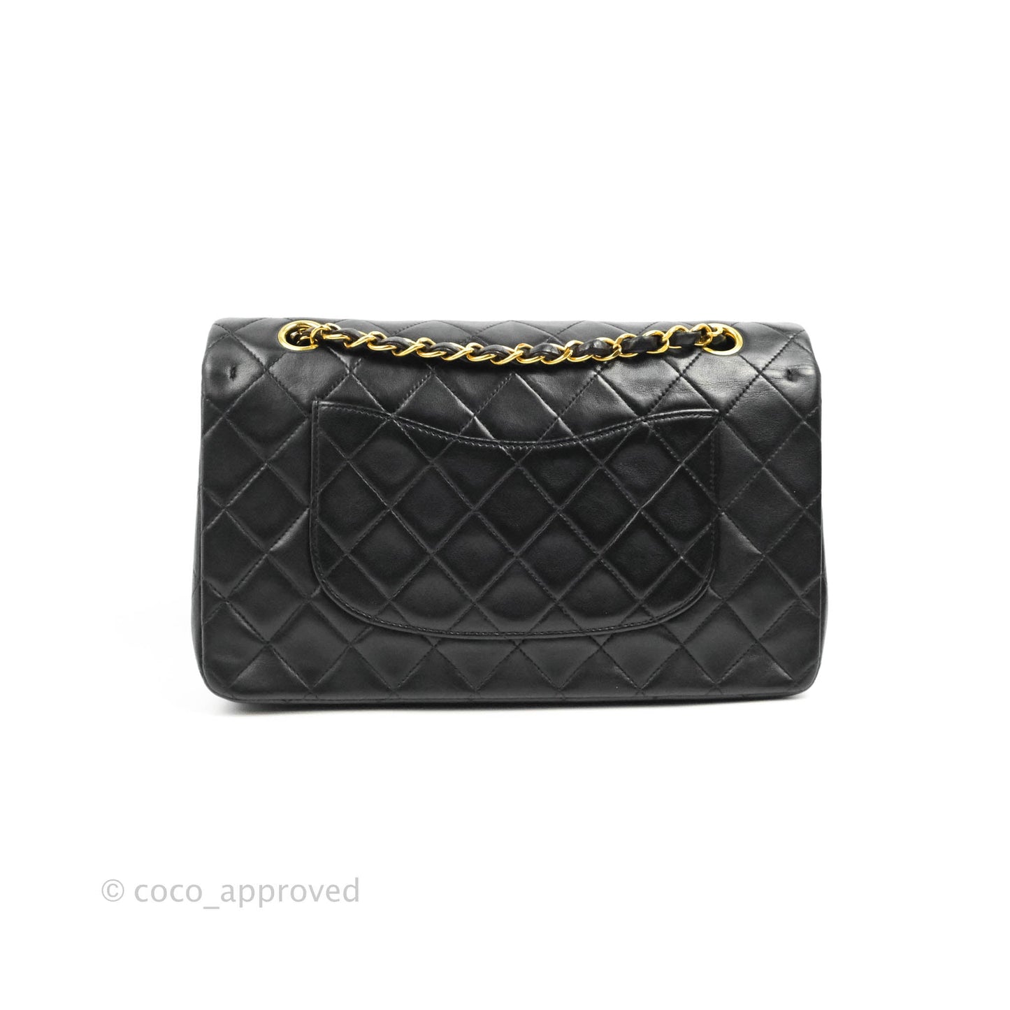 Chanel Classic Vintage Medium Flap Black Lambskin 24K Gold Hardware