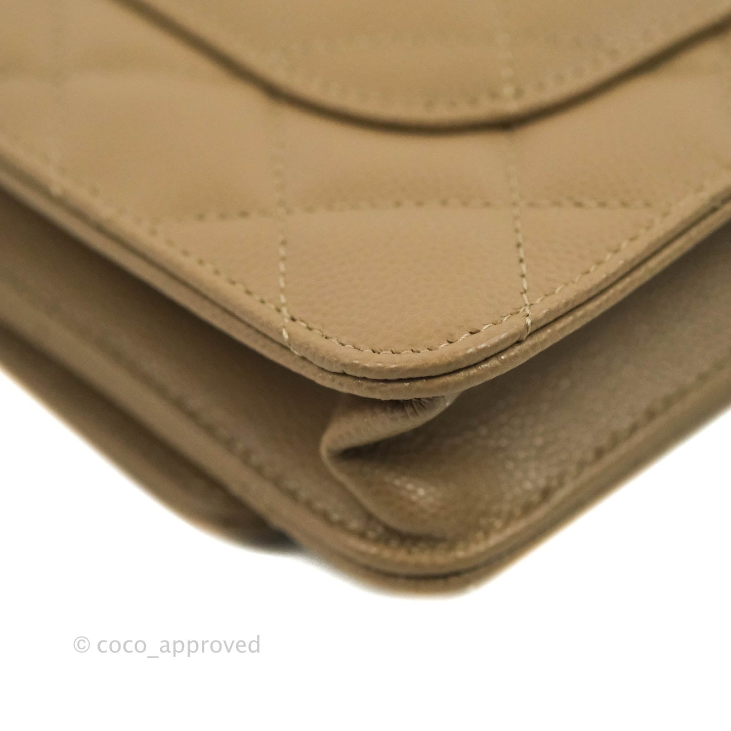 Chanel Quilted Classic WOC Dark Beige Caviar Gold Hardware
