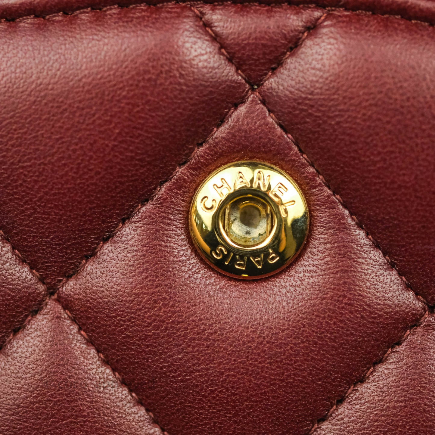 Chanel Jumbo Double Flap Burgundy Lambskin Gold Hardware