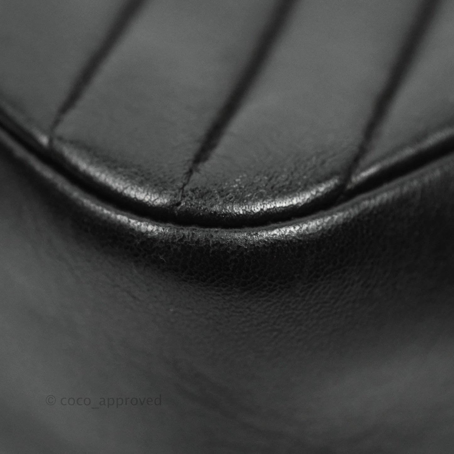 Chanel Large Chevron Single Flap Bag Black Calfskin Gold Hardware