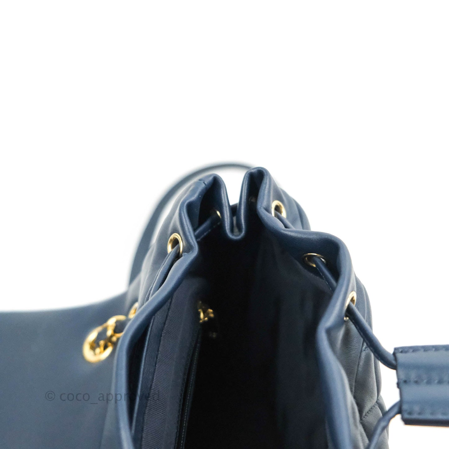 Chanel Small Quilted Urban Spirit Backpack Navy Gold Hardware