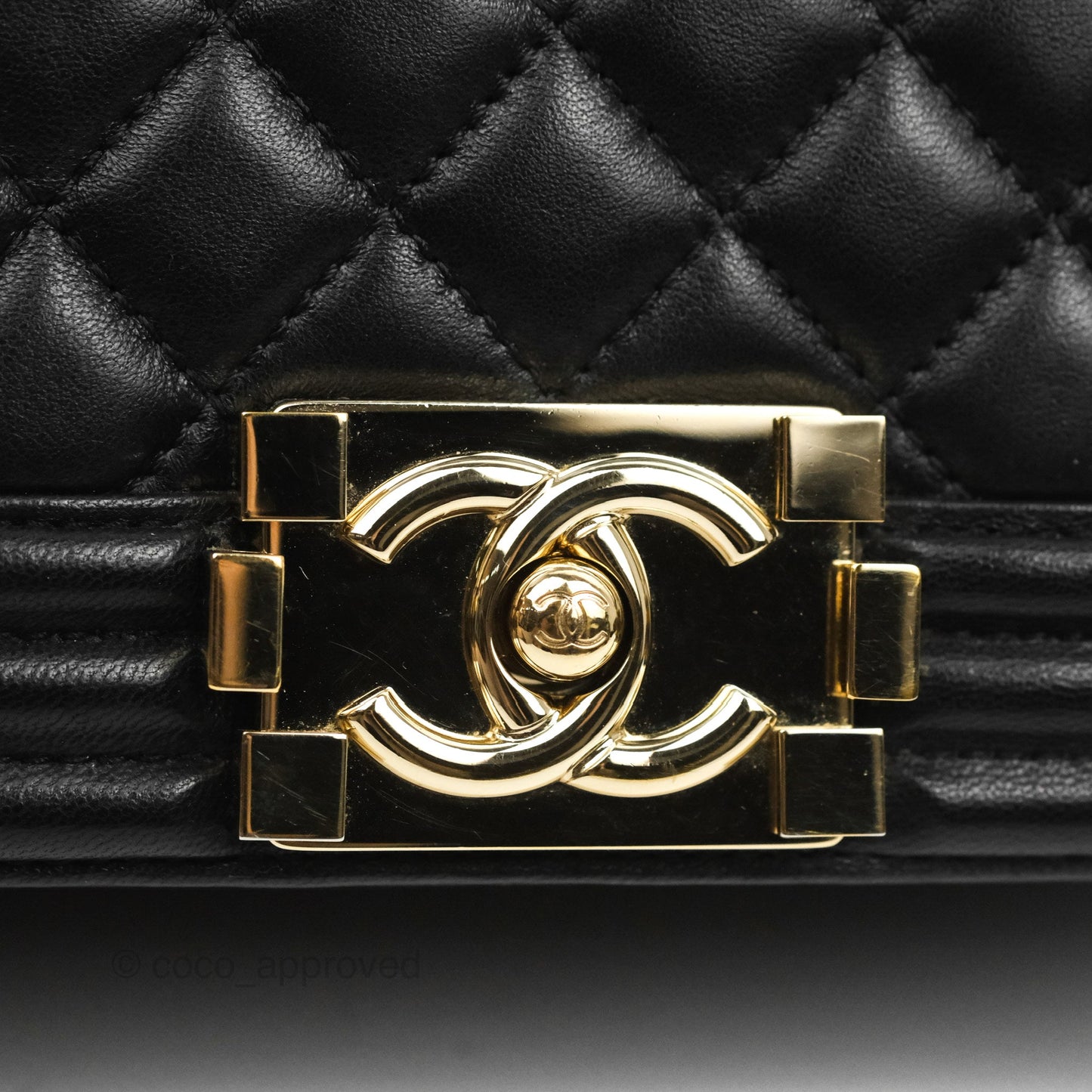 Chanel Quilted Medium Boy Black Gold Hardware
