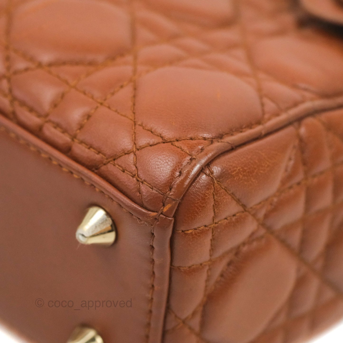 Christian Dior My ABCDior Lady Dior Brown Lambskin Gold Hardware