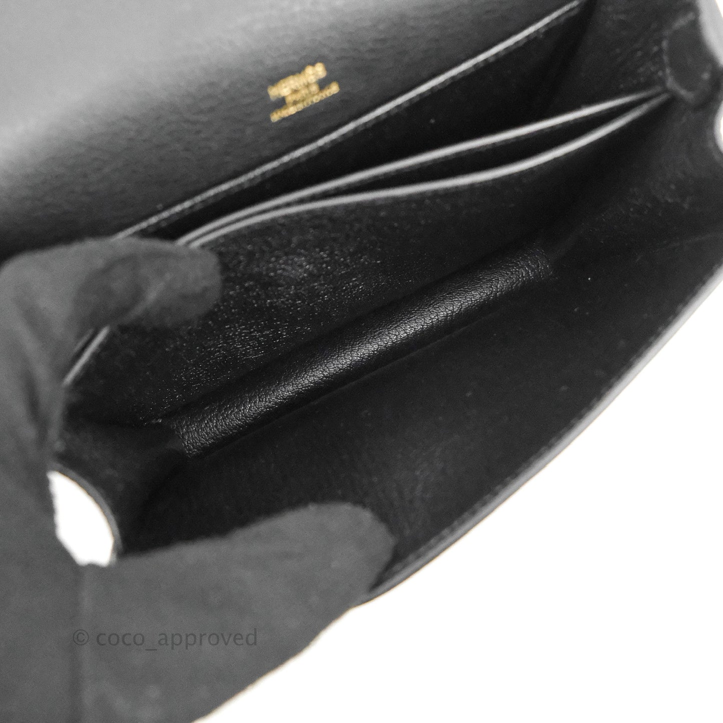Hermès Roulis Mini 18 Black TM Gold Hardware