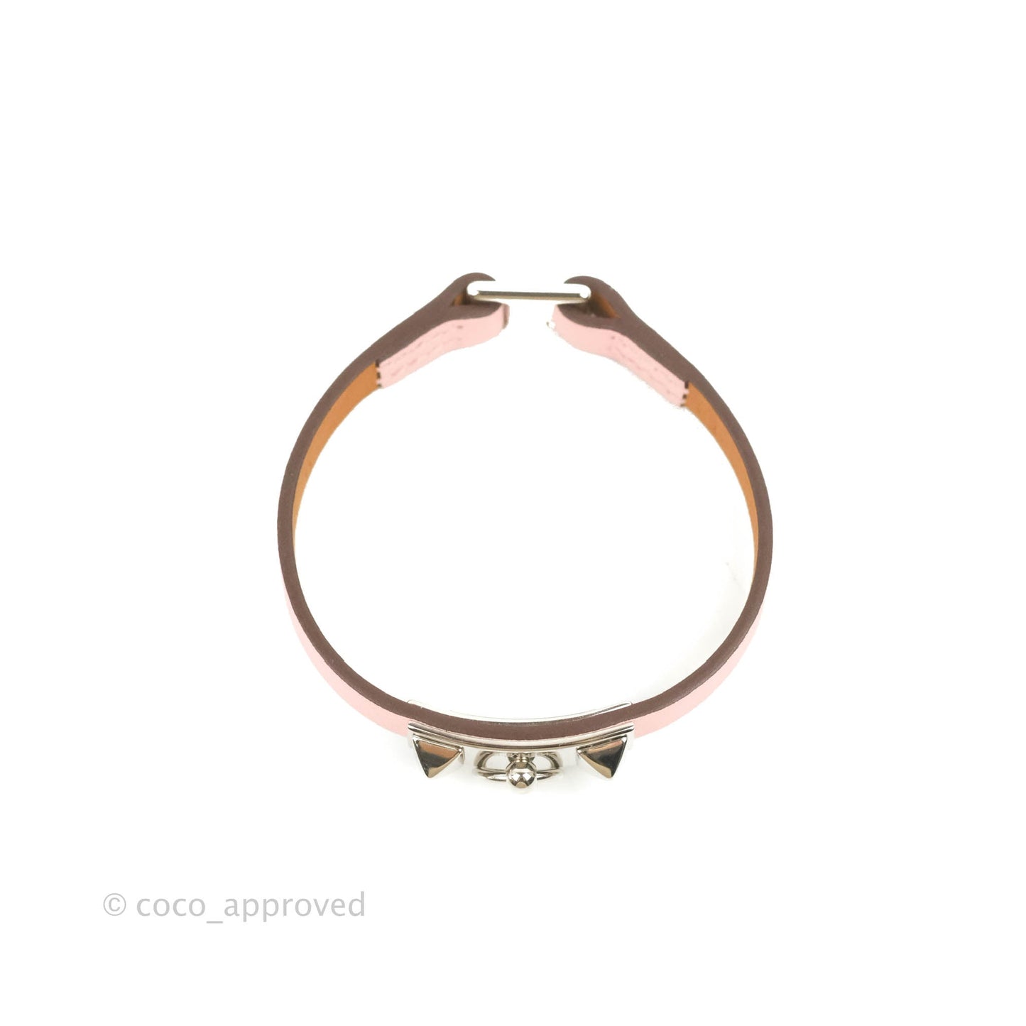 Hermès Rivale Mini Bracelet Rose Sakura Swift Palladium Hardware