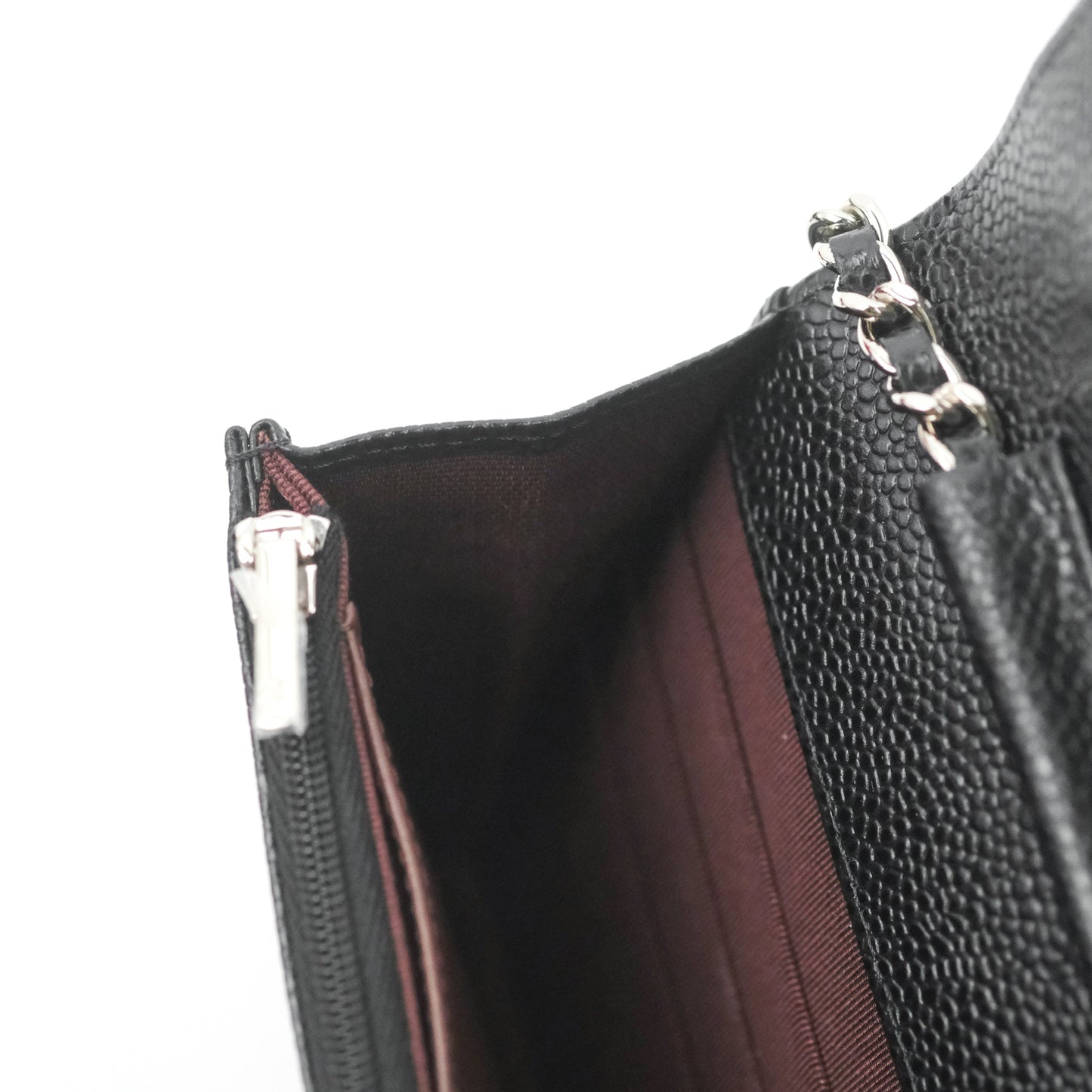 Chanel Quilted Classic WOC Black Caviar Silver Hardware