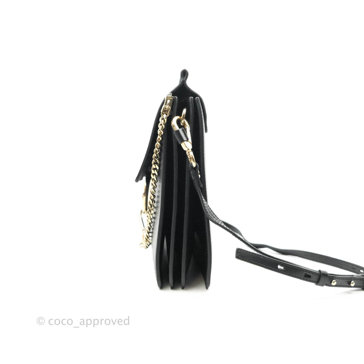 Chloe Medium Faye Shoulder Bag Black Suede Calfskin Leather