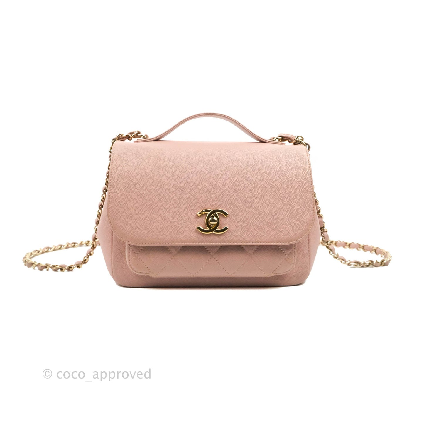 Chanel Quilted Medium Business Affinity Flap Pink Caviar Gold Hardware