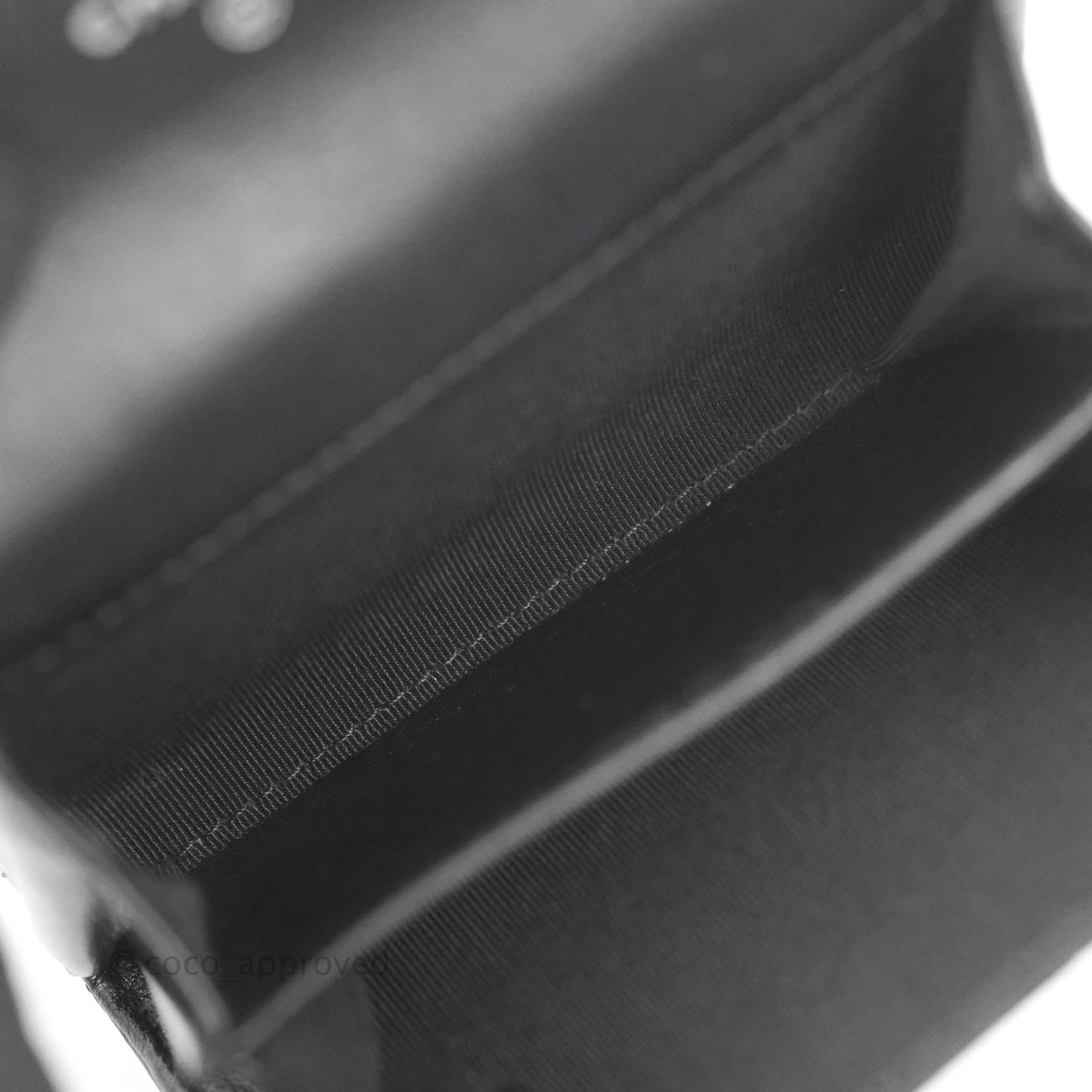 Chanel Quilted Flap Card Holder So Black Patent