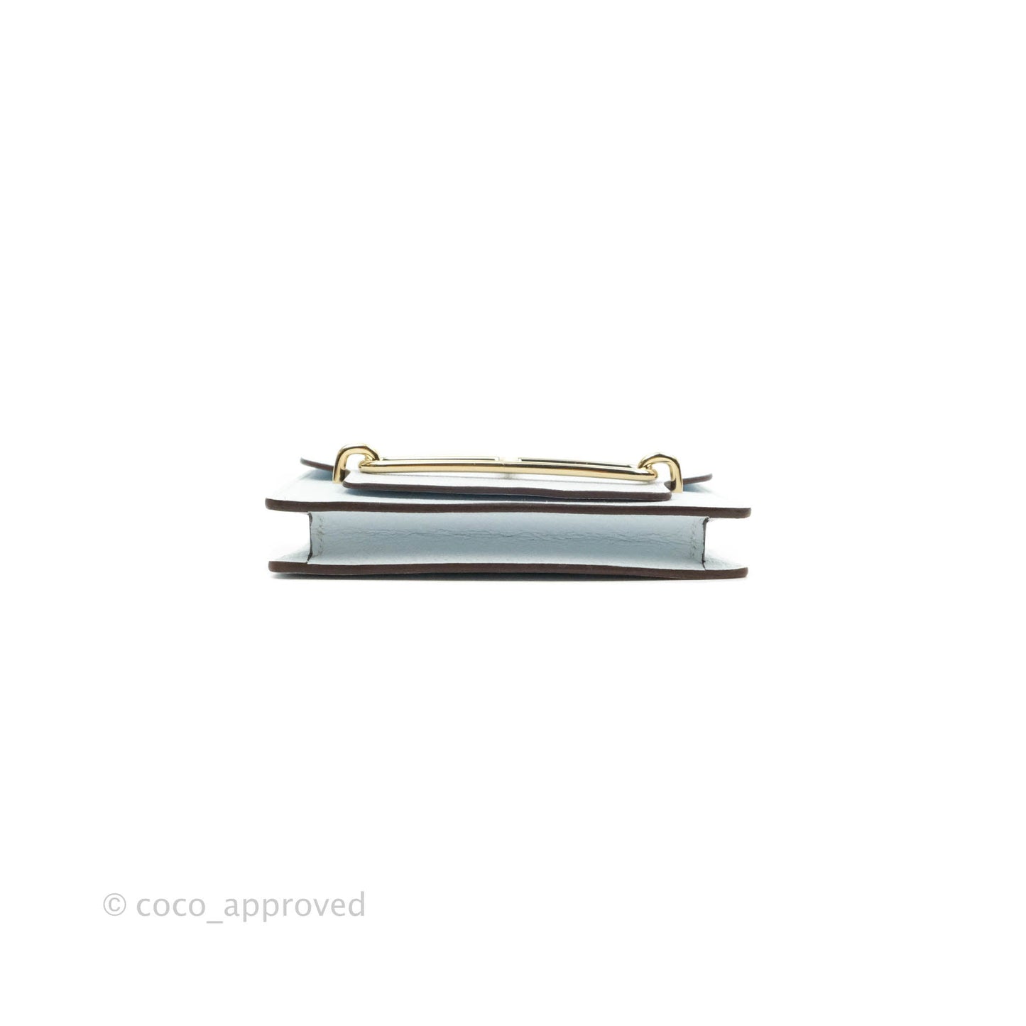 Hermès Roulis Slim Wallet Bleu Brume Gold Hardware