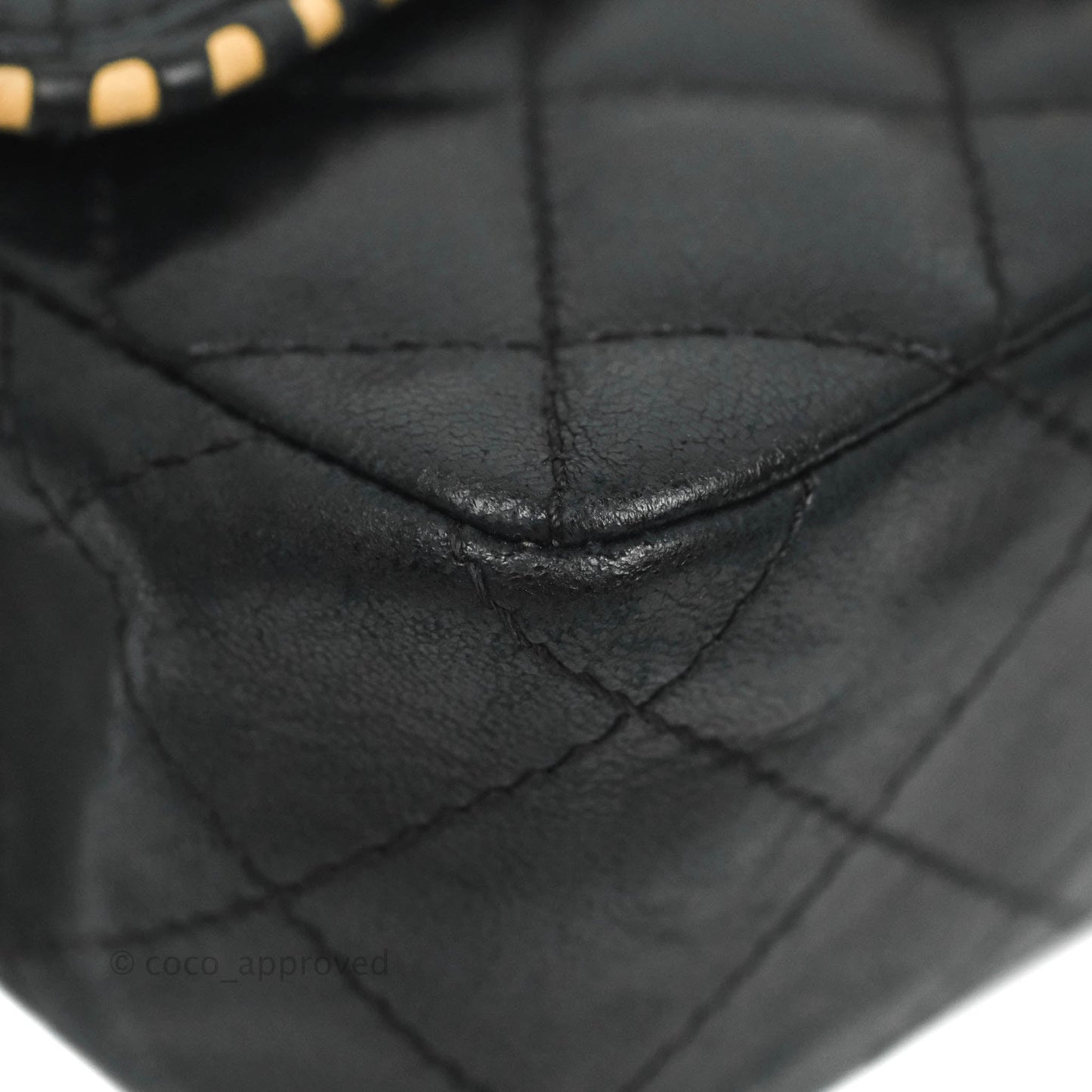 Chanel Vintage Mini Rectangular Black Calfskin 24K Gold Hardware