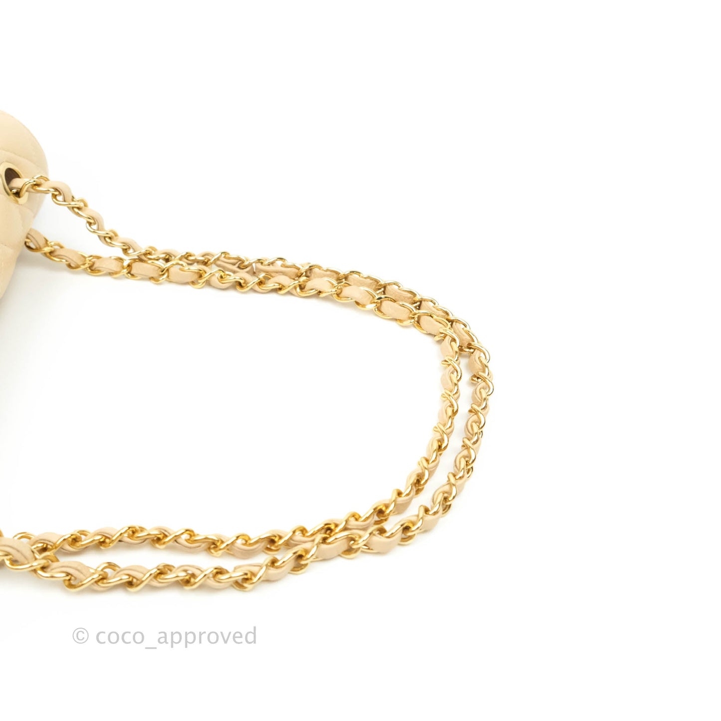 Chanel Classic M/L Medium Double Flap Beige Caviar Gold Hardware