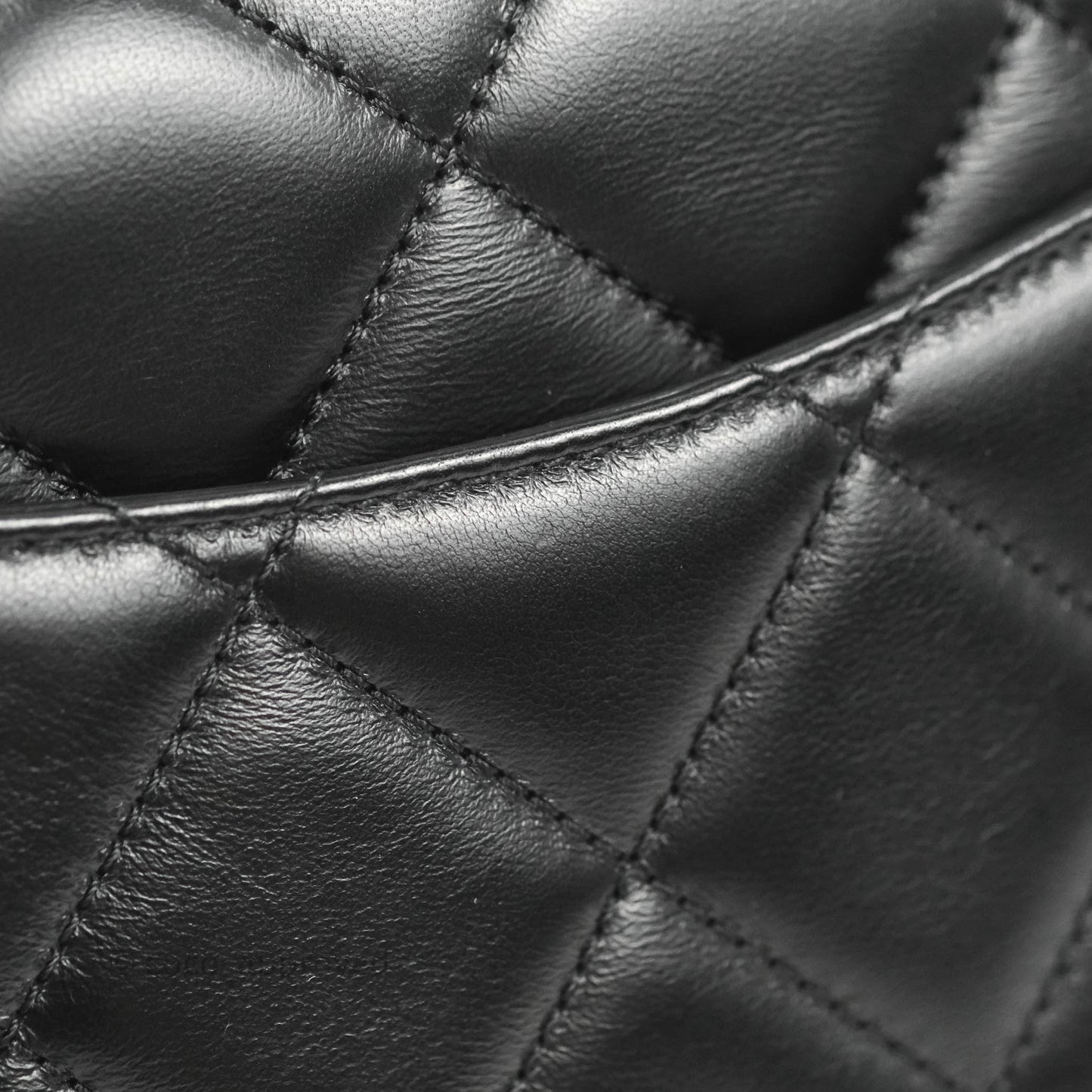 Chanel Quilted Pending CC Enamel Mini Square Flap Black Lambskin Aged Gold Hardware 22P