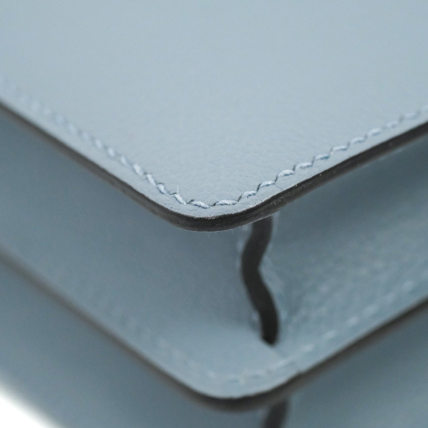 Hermès Roulis Mini 18 Bleu Lin Evercolor Gold Hardware