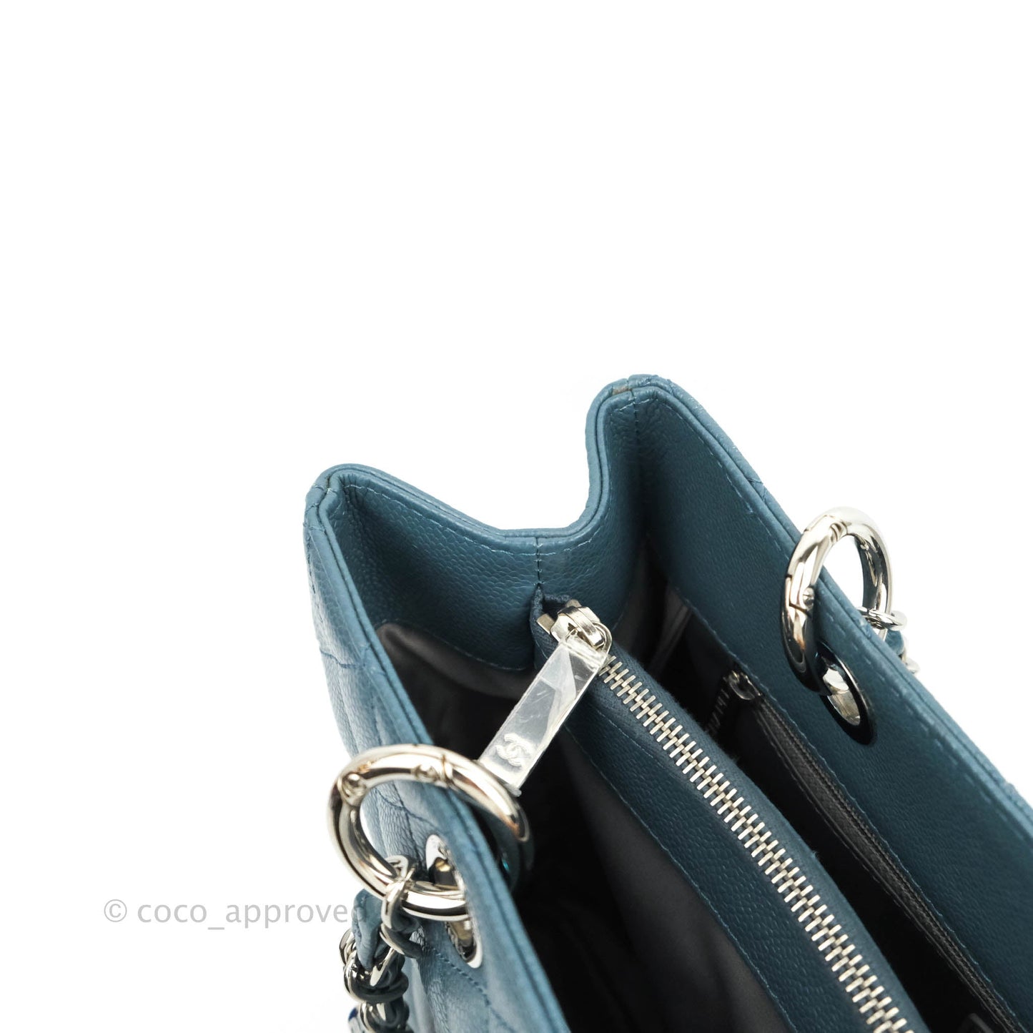 Chanel GST Blue Caviar Silver Hardware