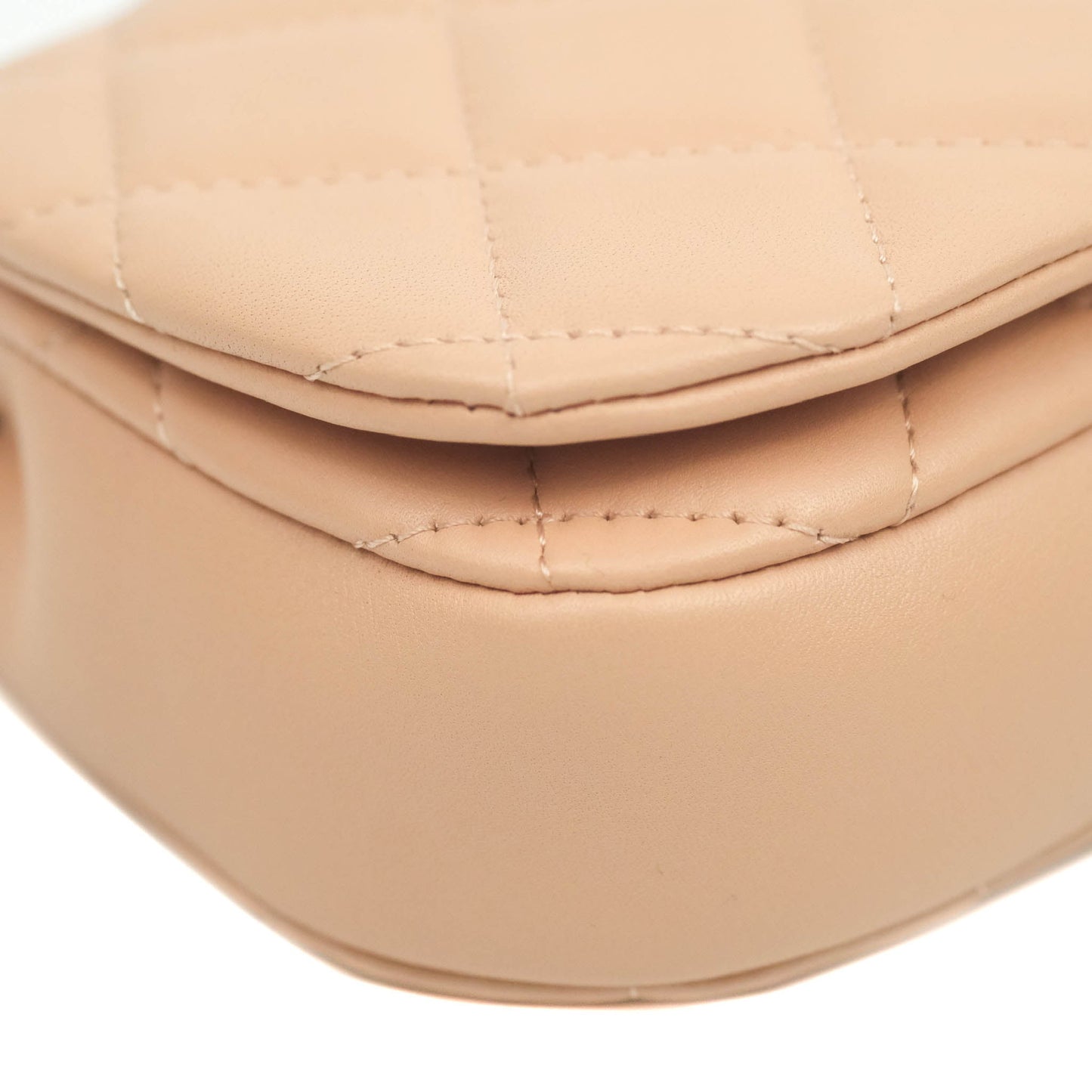 Chanel Clutch with Chain Beige Pink Calfskin Aged Gold Hardware