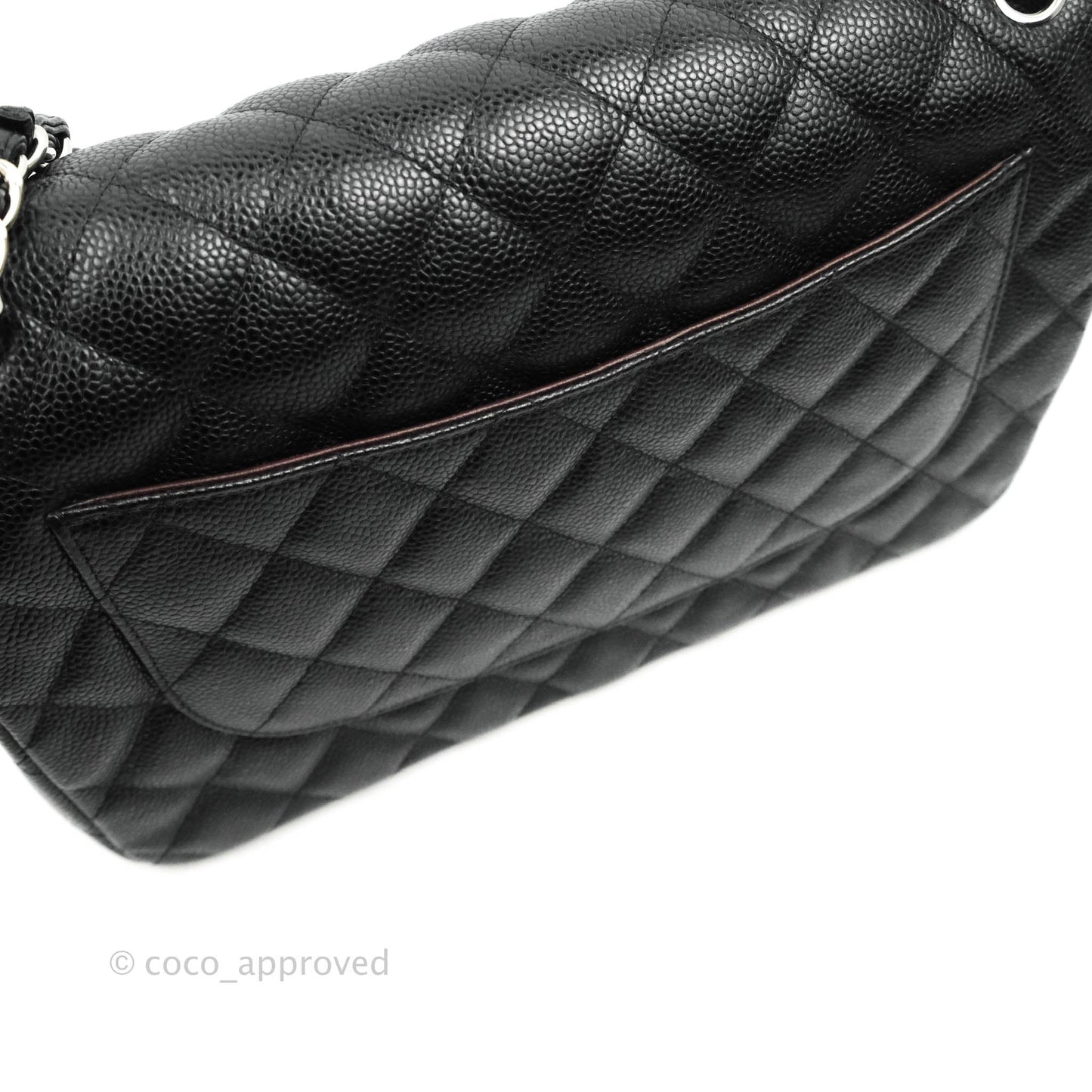 Chanel Jumbo Double Flap Black Caviar Silver Hardware⁣⁣
