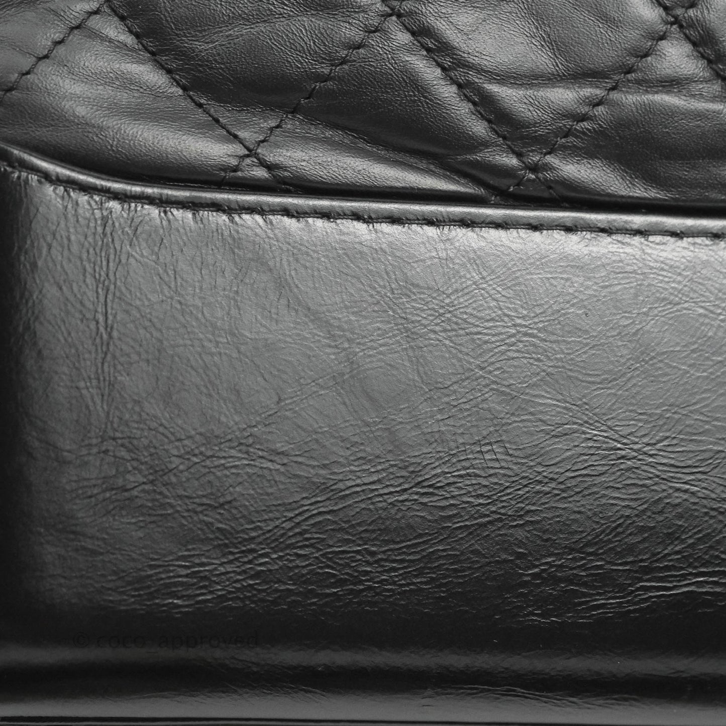 Chanel Quilted Medium Gabrielle Hobo Black Aged Calfskin Mixed Hardware