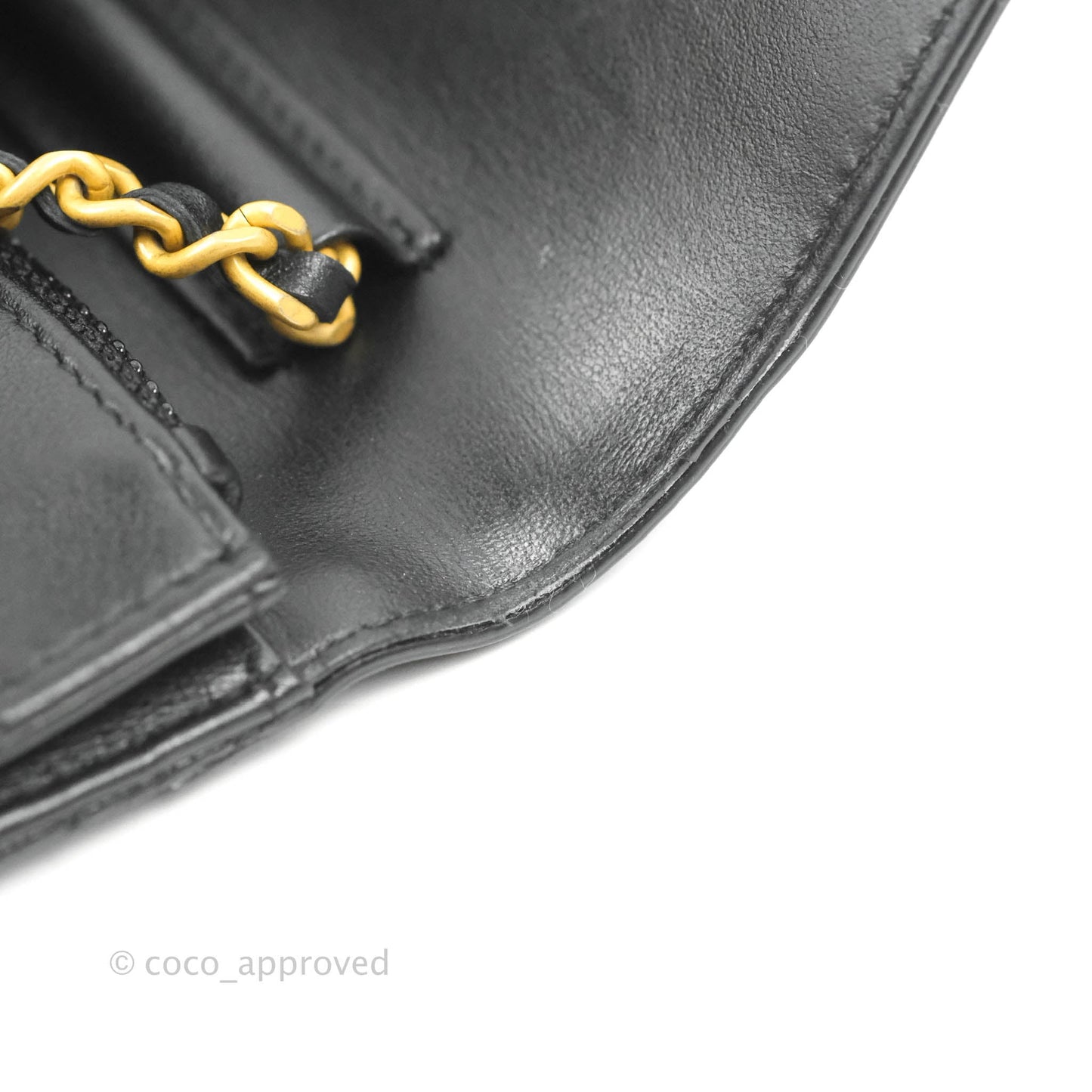 Chanel Filigree Wallet on Chain WOC Black Caviar Gold Hardware