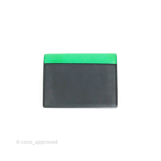 Celine Pocket Card Holder Green/Navy/Black