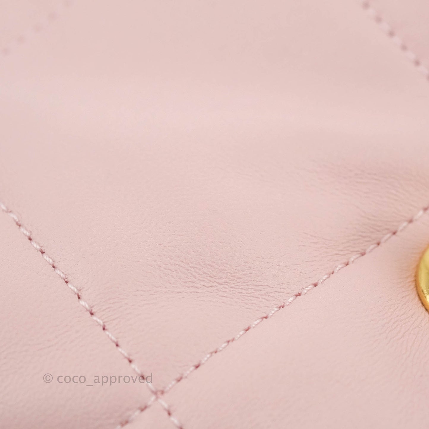 Chanel Small Flap Bag Light Pink Lambskin Aged Gold Hardware 22-23FW