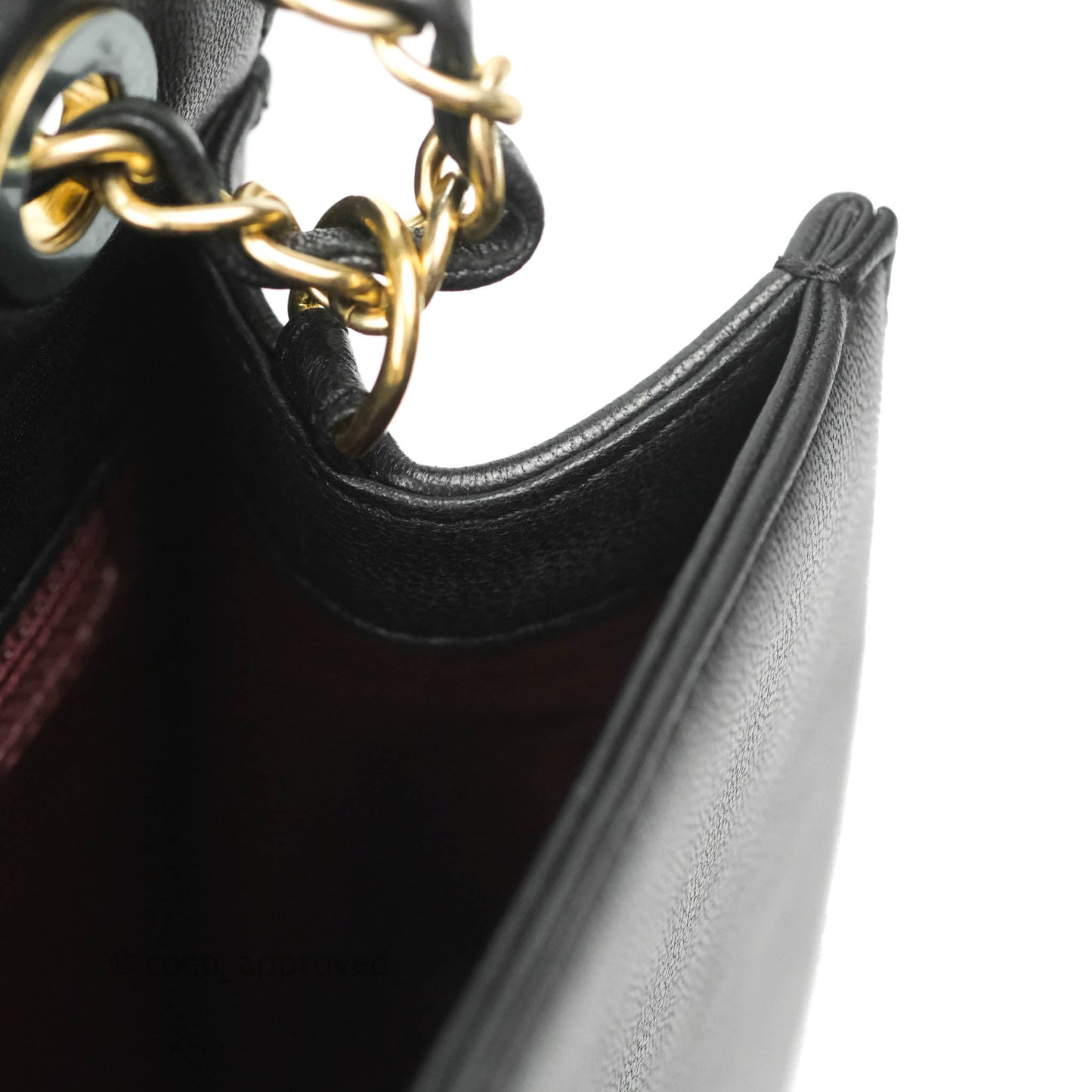 Chanel Mini Collar and Tie Flap Bag Chevron Sheepskin Aged Gold Hardware