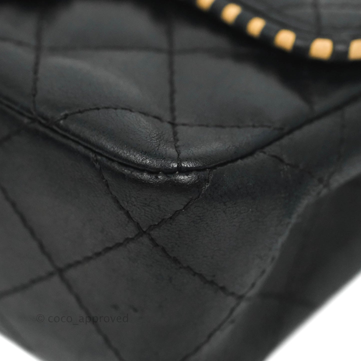 Chanel Vintage Mini Rectangular Black Calfskin 24K Gold Hardware