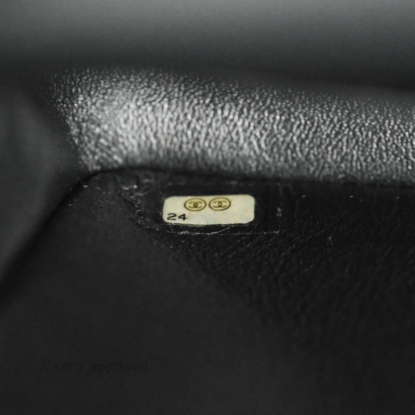 Chanel Classic M/L Medium Chevron Double Flap Iridescent Black Caviar Ruthenium Hardware 17B