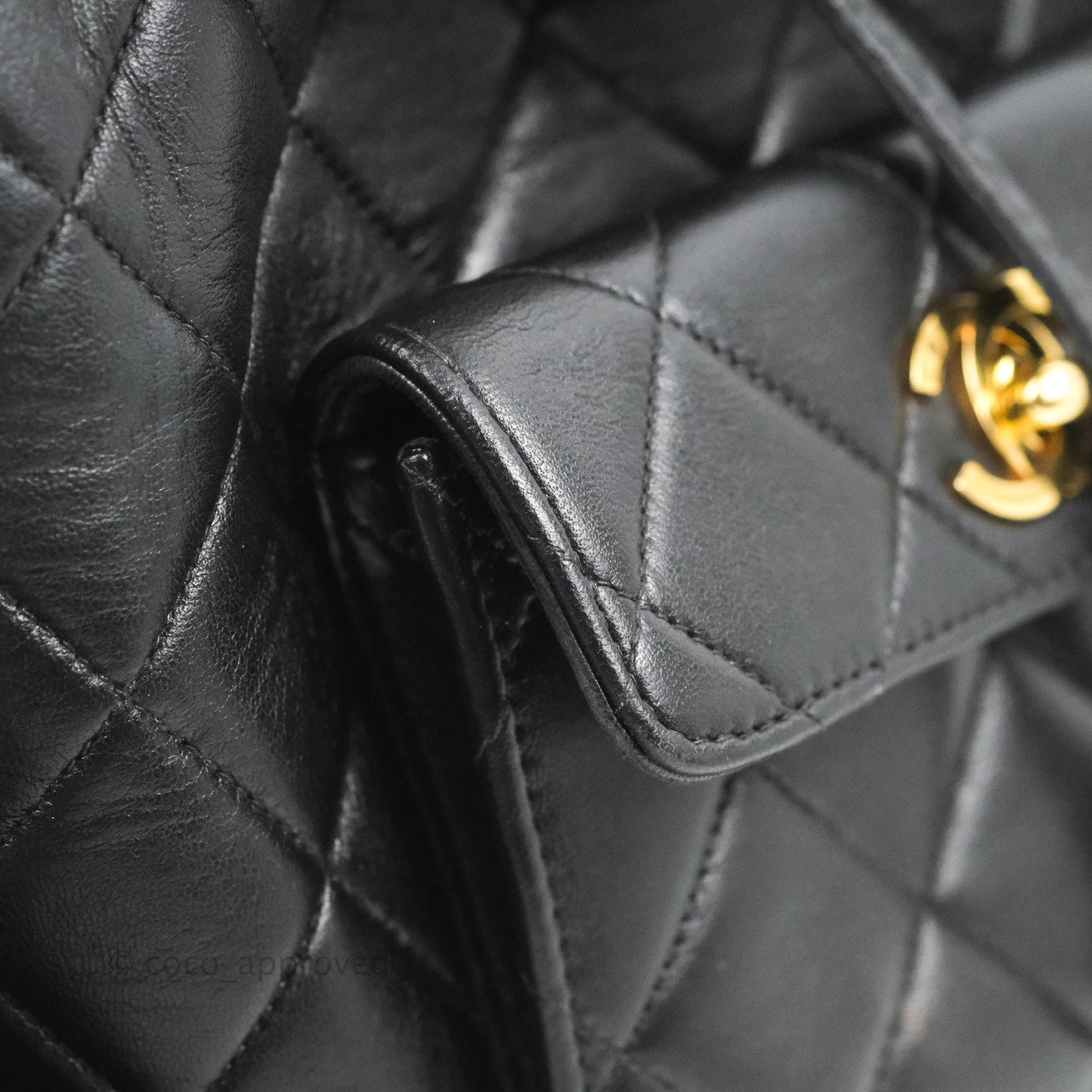 Chanel Vintage CC Duma Backpack Black Lambskin 24K Gold Hardware