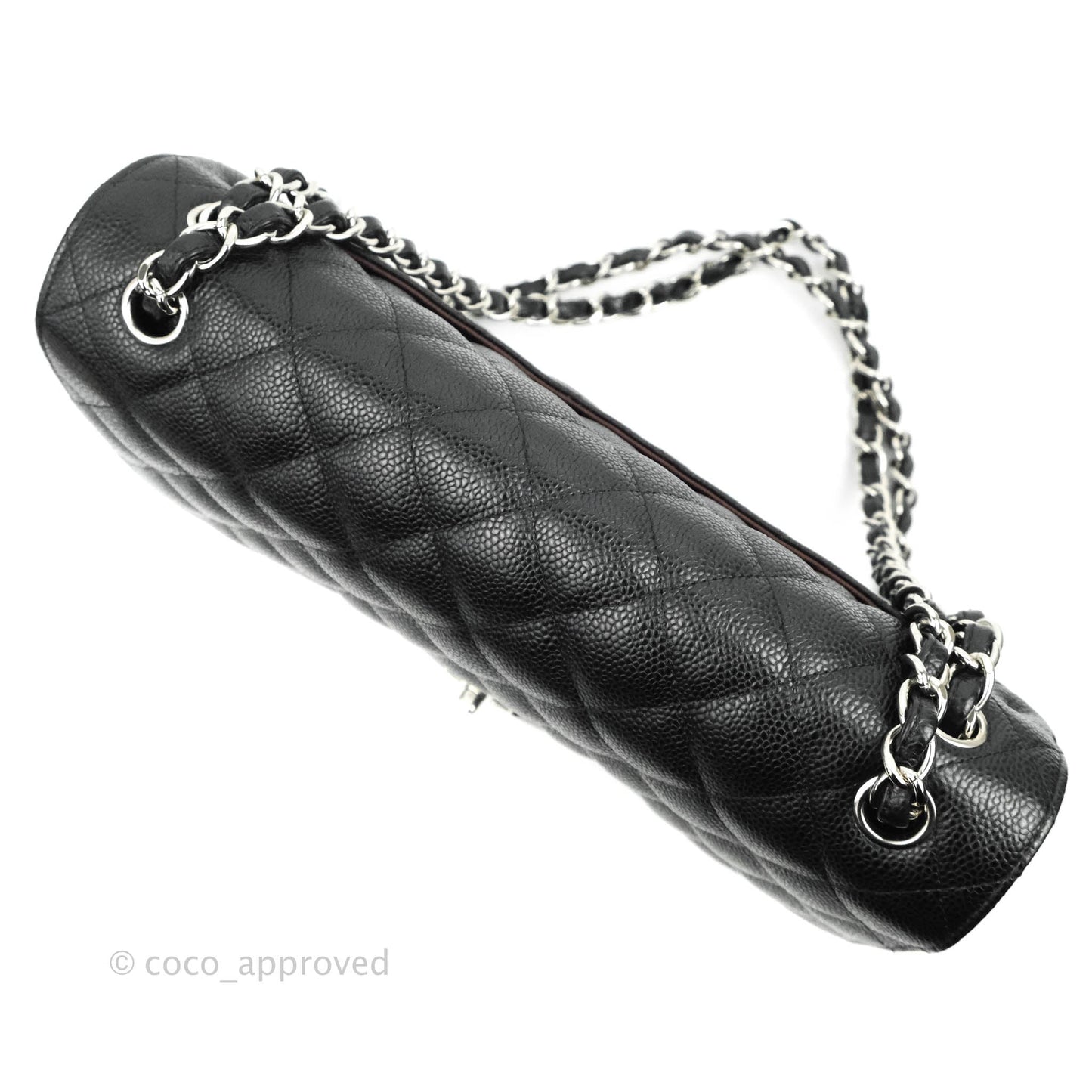 Chanel Jumbo Double Flap Black Caviar Silver Hardware⁣⁣