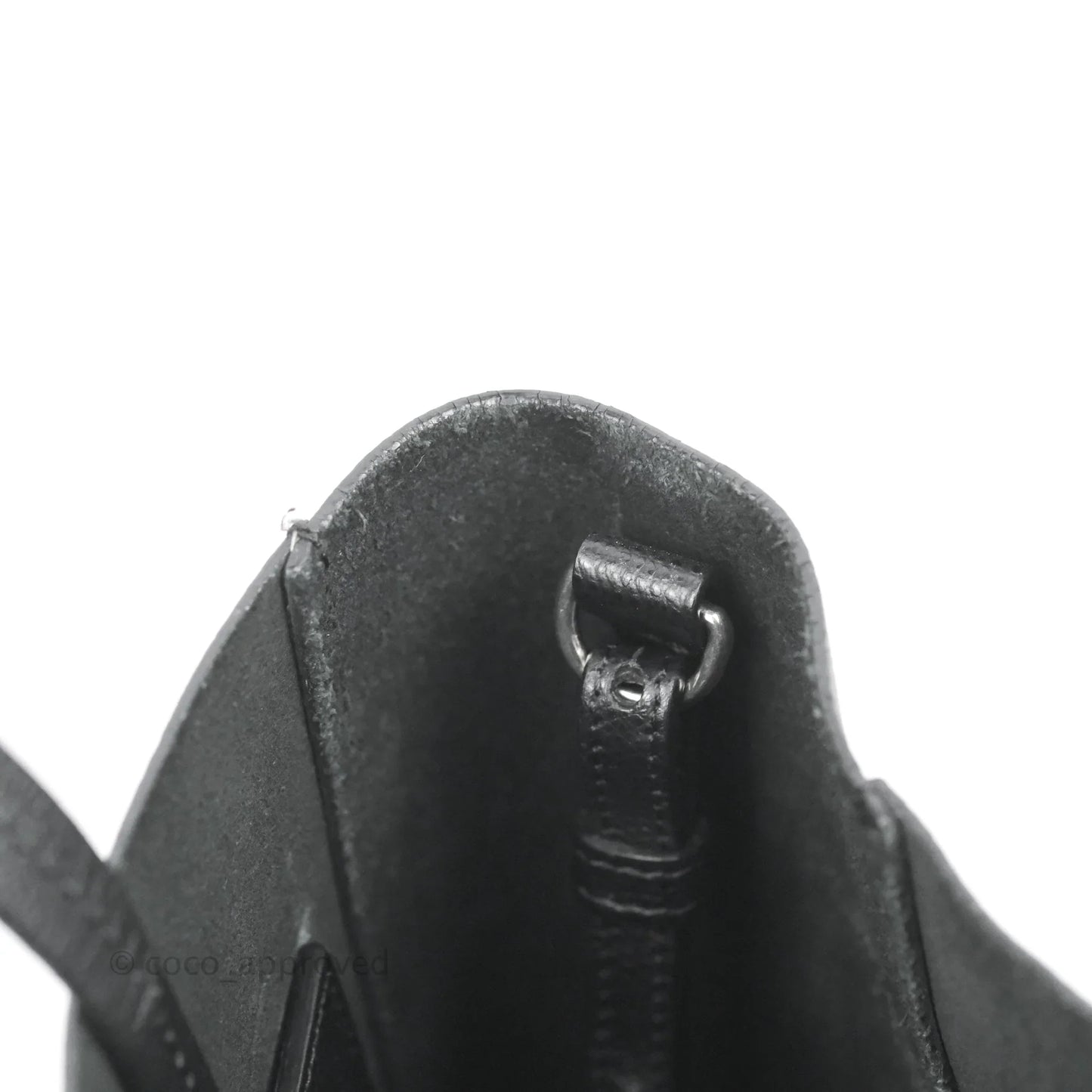 Celine Small Vertical Cabas Tote Black Grained Calfskin Silver Hardware