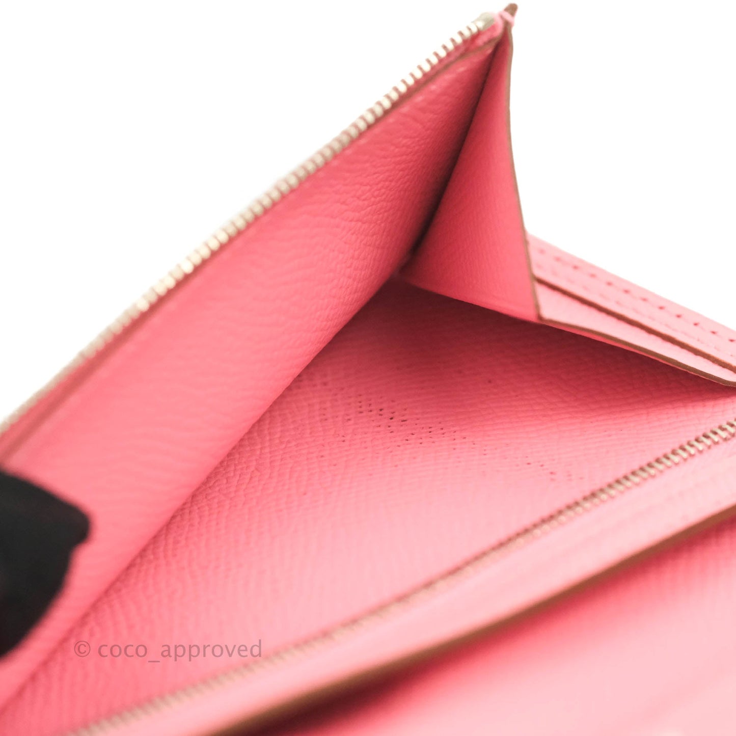 Hermès Bearn Wallet Epsom Pink Palladium Hardware