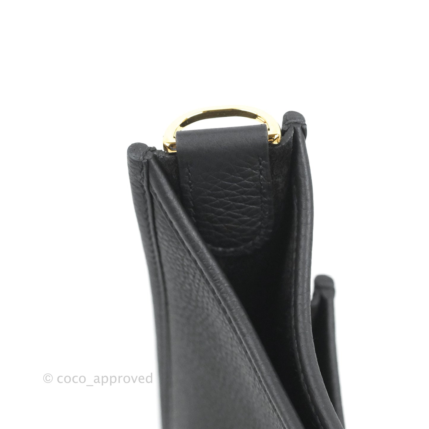 Hermes Evelyne III 29 Black Clemence Gold Hardware