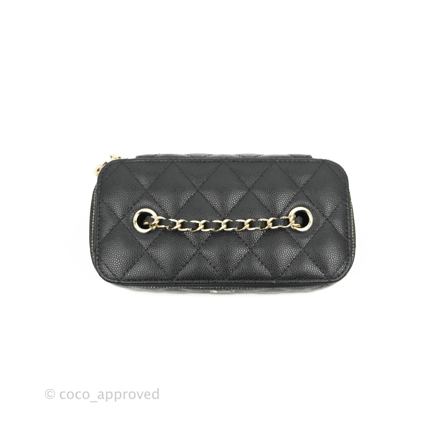 Chanel Classic Vanity Rectangular Black Caviar Gold Hardware