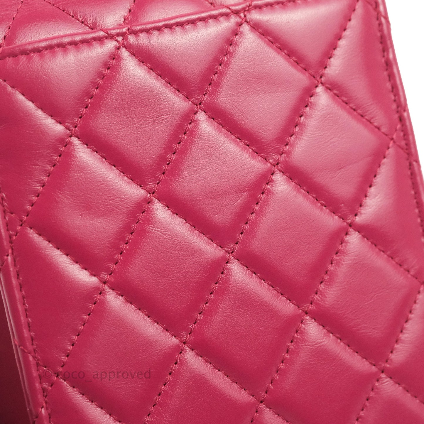 Chanel Quilted Perfect Fit Dark Pink Phone Holder Aged Gold Hardware