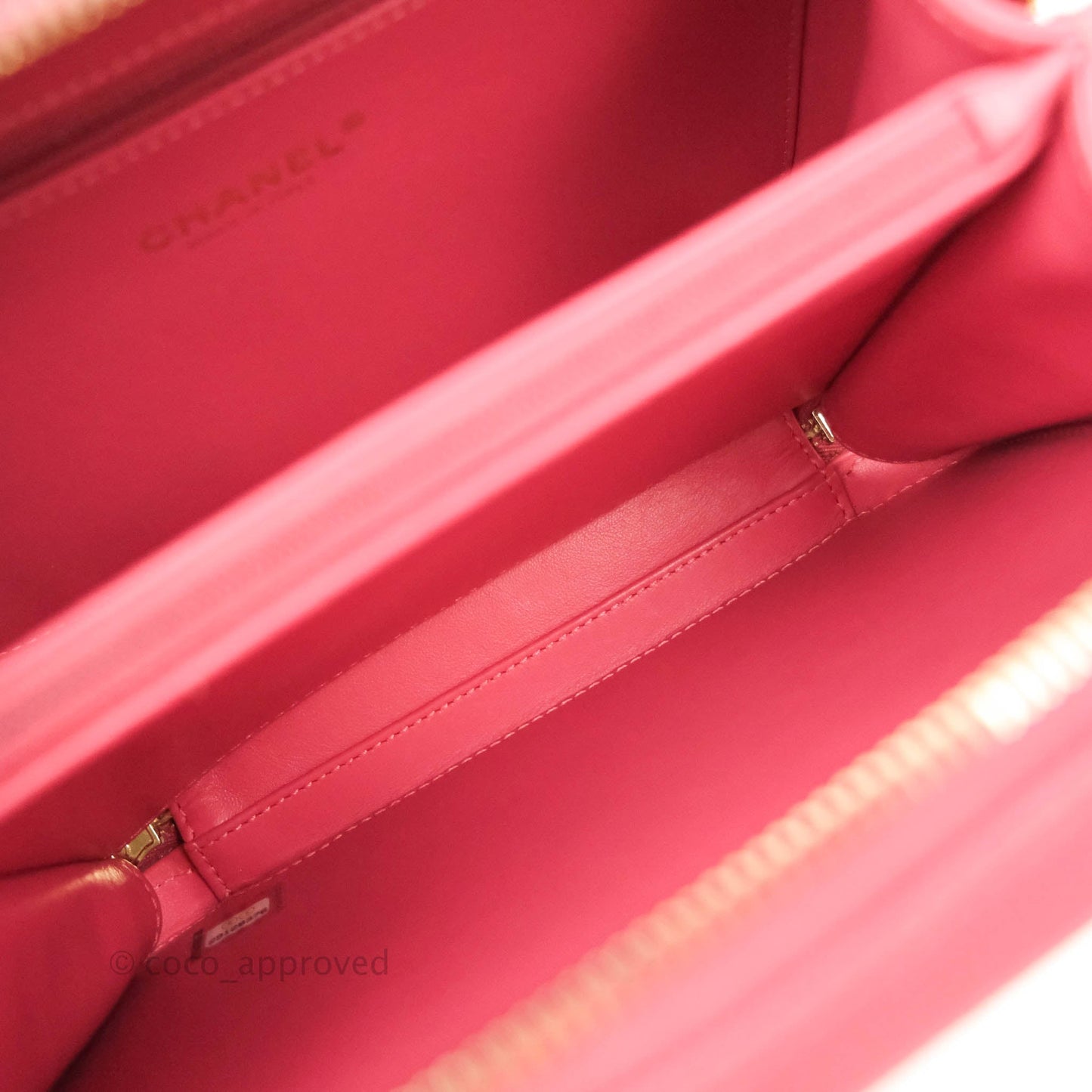 Chanel Quilted Medium CC Filigree Vanity Case Rosy Pink Caviar Gold Hardware