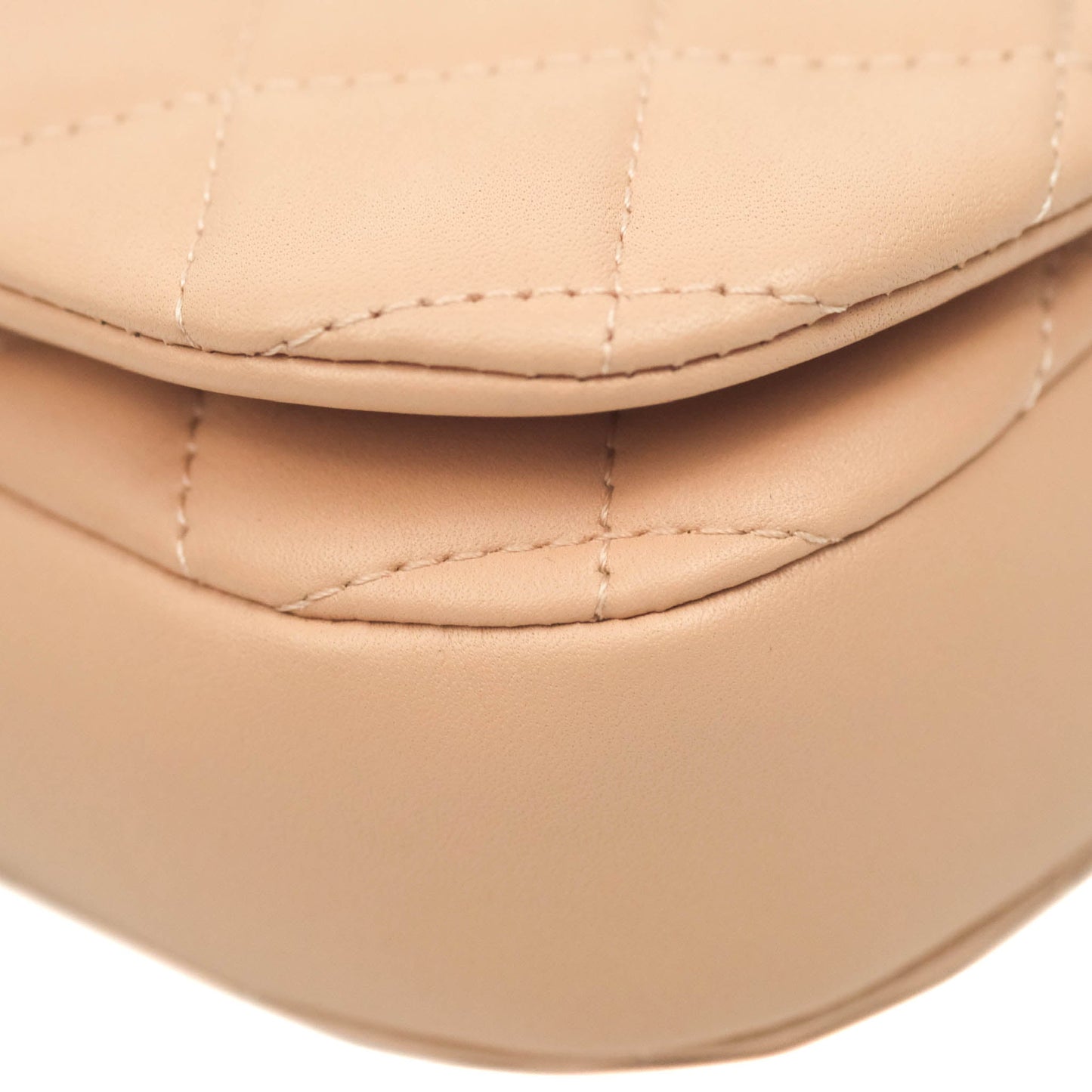 Chanel Clutch with Chain Beige Pink Calfskin Aged Gold Hardware
