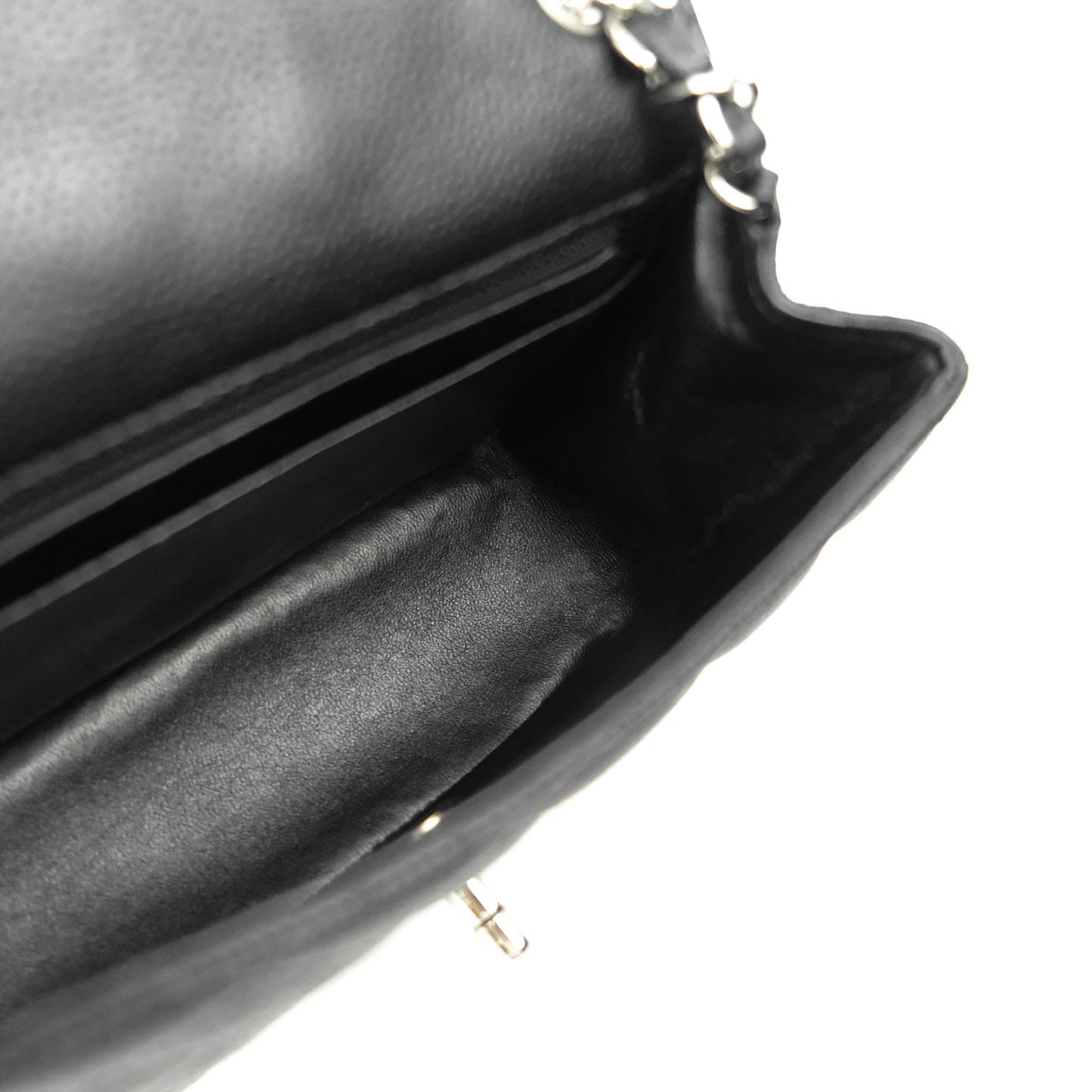 Chanel Mini Square Black Caviar Silver Hardware